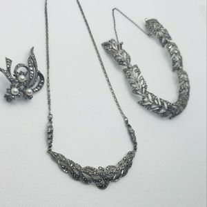 Art Deco Birks Sterling Jewelry Set